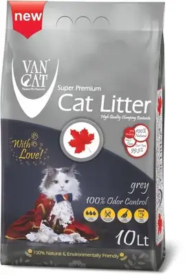 Купить van cat комкующийся наполнитель для кошек с активированным углем, без пыли, пакет (grey)