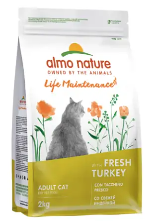 Купить almo nature holistic Сухой корм для взрослых кошек со свежей индейкой и коричневым рисом, life maintenance, fresh turkey